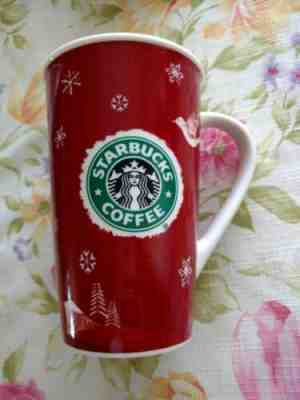 Starbucks Red Tall Holiday Christmas 2008 Stag ???? Deer 16 Oz Mug Mermaid Logo - Sold on eBay Dec, 2nd 2019 for $16.99
