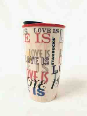 STARBUCKS LOVE IS LOVE Travel Mug Tumbler 12 oz NEW Valentines - Sold on eBay Dec, 2nd 2019 for $26.97