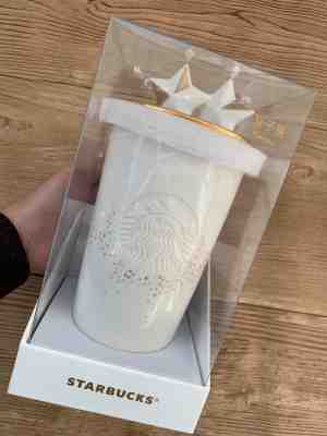 Starbucks 2019 China Gemini DW White Double Mug Water Cup 12oz - Sold on eBay Nov, 28th 2019 for $64.99