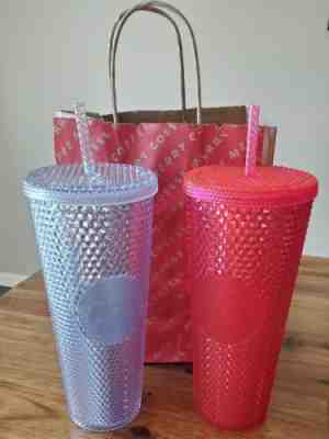 Starbucks Studded Tumblers Cup (Pink & Silver) 2019 Holiday - Sold on eBay Dec, 5th 2019 for $50.00