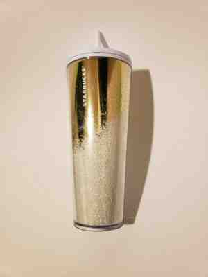 2019 Starbucks Yellow Gold Mirror & Snow Cold Cup Tumbler 24oz - Sold on eBay Dec, 5th 2019 for $20.00