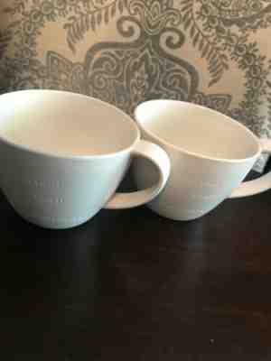 Pair Of Starbucks Perfect Foam Even Better Day Coffee Tea Mug 2013 White 12oz - Sold on eBay Dec, 5th 2019 for $19.99