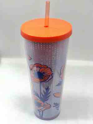 Starbucks Tumbler Acrylic Lily  Pink Design Reusable Cup Tumbler  Lid 24 fl oz  - Sold on eBay Dec, 5th 2019 for $22.99