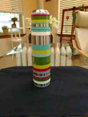 Starbucks Pylones Multi-Color Stripes Stainless Steel Thermos  17 Oz 2005 Mug - Sold on eBay Dec, 5th 2019 for $23.00