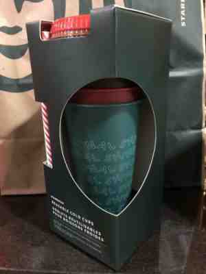 Starbucks 2019 Holiday Christmas Reusable Cold Cups With Straws 24oz 5 Pack NIB - Sold on eBay Dec, 5th 2019 for $19.00