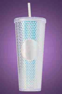 STARBUCKS ~ 2018 RAINBOW IRIDESCENT DIAMOND TUMBLER COLD CUP Venti 24 oz  - Sold on eBay Dec, 5th 2019 for $140.00