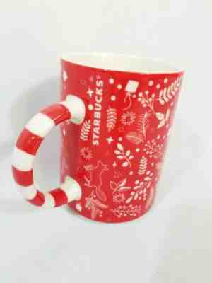 ????Starbucks Holiday 2018 12oz Red White Nature Candy Cane Striped Handle Mug NEW - Sold on eBay Dec, 5th 2019 for $19.33
