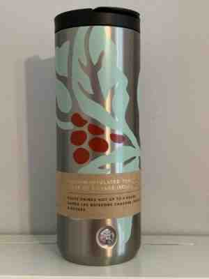 Starbucks Stainless Travel Cup Mug 16 Oz Holly Christmas 2018 NEW Holiday - Sold on eBay Dec, 5th 2019 for $38.95