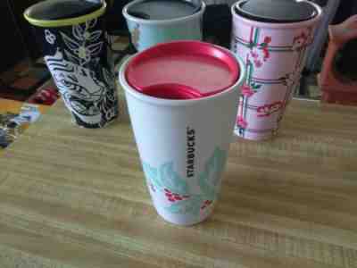 Starbucks Holiday 2018 Mint & Holly Berries Flora Double Wall Ceramic Tumbler   - Sold on eBay Dec, 5th 2019 for $34.75