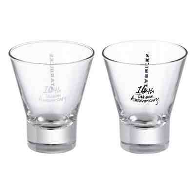 Starbucks Taiwan 16th Anniversary Glass Cup 2 pcs Set - Sold on eBay Dec, 5th 2019 for $32.10