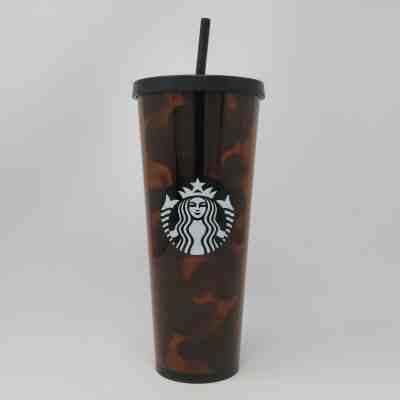 Starbucks Tortoise Shell Cold Cup Mocha Acrylic Tumbler VENTI 011099725 - FLAWED - Sold on eBay Dec, 5th 2019 for $36.99