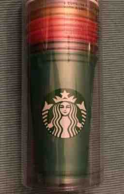Starbucks 2018 Reusable 16oz Cup Collection With Lids Shimmery Pearl 7 Cups NEW - Sold on eBay Dec, 5th 2019 for $29.99