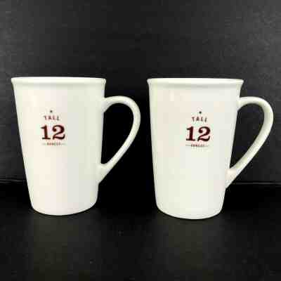 STARBUCKS Coffee Cup 2010 TALL 12 Ounces Mug Set Of 2 - Sold on eBay Dec, 5th 2019 for $32.99