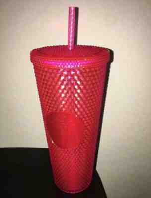 Starbucks Neon Hot Pink Studded Cold Cup Tumbler Holiday 2019 New - Sold on eBay Dec, 4th 2019 for $29.99