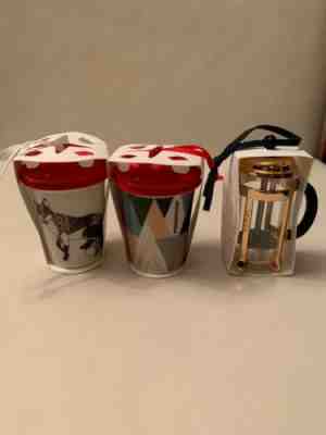 LOT of 3 New Starbucks Christmas Ornaments - Sold on eBay Dec, 4th 2019 for $28.00