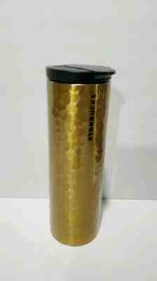 Starbucks 2012 Stainless Steel Limited Edition Gold Hammered Tumbler 16 oz. - Sold on eBay Dec, 4th 2019 for $19.99