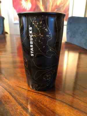 Starbucks 2018 Holiday Black and Gold Double Wall Traveler Tumbler  - Sold on eBay Dec, 4th 2019 for $33.72