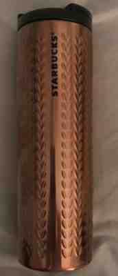 New Starbucks 2015 Stainless Steel Copper Sweater Pattern Tumbler, 16 oz. - Sold on eBay Dec, 4th 2019 for $19.99