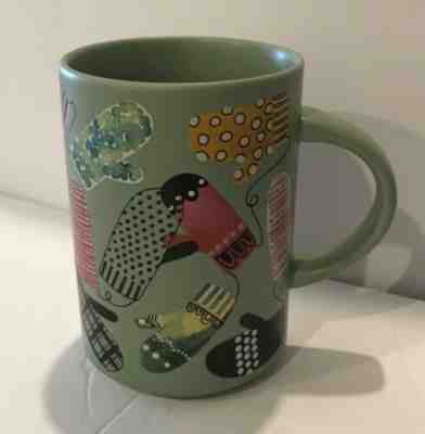 2017 STARBUCKS Christmas Holidays Coffee Mug 12oz Pale Green w/ MITTENS - Sold on eBay Dec, 4th 2019 for $15.00