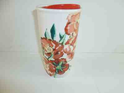  Starbucks 2015 Pink Floral Ceramic Double Wall Tumbler Mug 11051480  - Sold on eBay Dec, 4th 2019 for $27.97