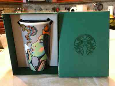 STARBUCKS 2016 Siren Crown Milton Glasser 25 Anniversary Tumbler Travel Mug Box - Sold on eBay Dec, 4th 2019 for $26.99