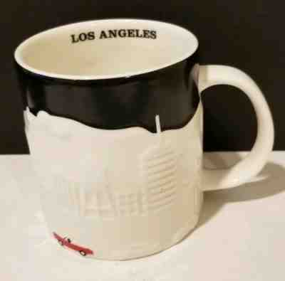 STARBUCKS (2012) Coffee Mug  LOS ANGELES  Red Car  COLLECTOR SERIES  Embossed - Sold on eBay Dec, 4th 2019 for $22.95