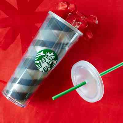 [Starbucks] Black Plaid Acrylic Cold Cup - 24 oz  - Sold on eBay Dec, 4th 2019 for $39.99