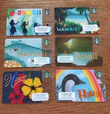 Starbucks Hawaii gift cards LOT Of 6 2012-2019, NEW - Sold on eBay Dec, 4th 2019 for $22.00