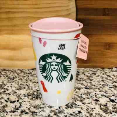 Starbucks x Ban.do Bando 2018 Pink Mug Fall Sweater Weather Stay Cozy Tumbler - Sold on eBay Dec, 4th 2019 for $27.96