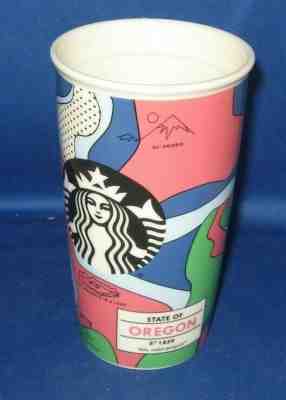 Unique Starbucks 2016 Oregon 12 oz. Travel Tumbler Ceramic Cup Mug - Misprint - Sold on eBay Dec, 4th 2019 for $16.99