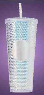 STARBUCKS Platinum Studded Cold Cup Tumbler WINTER HOLIDAY 2019 24 oz - Sold on eBay Dec, 4th 2019 for $29.95
