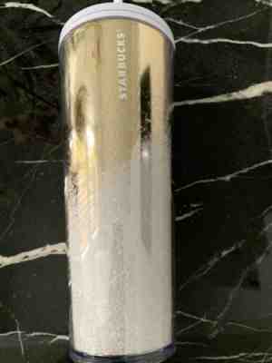 Starbucks Holiday 2019 Mirror Glitter Gold Glitter Cold Cup Tumbler 24 oz - Sold on eBay Dec, 4th 2019 for $34.97