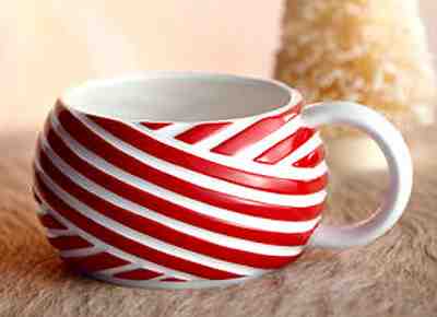 STARBUCKS Ceramic Candy Twist Design Mug, 12 fl oz - Sold on eBay Dec, 4th 2019 for $16.95