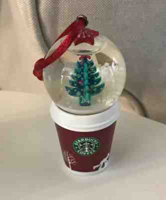 Starbucks 2006 Holiday Snow Globe Red Coffee Cup Christmas Ornament Tree - Sold on eBay Dec, 4th 2019 for $27.99