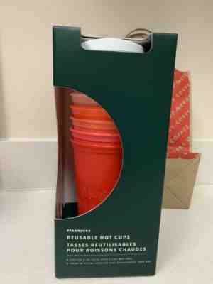 Starbucks 2019 Holiday Christmas Reusable Hot Cups 6 Pack NIB - Sold on eBay Dec, 4th 2019 for $15.99