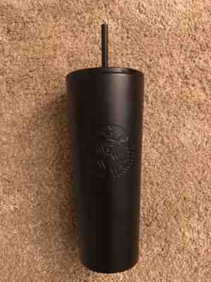 New Starbucks 2019 MATTE BLACK Stainless Steel Cold Cup Tumbler Venti 24 oz - Sold on eBay Dec, 4th 2019 for $40.00
