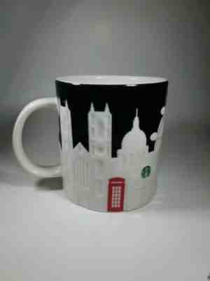 Starbucks London Relief Collector Series Black & White Coffee Mug Cup 2011 - Sold on eBay Dec, 4th 2019 for $29.99