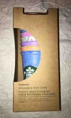 Starbucks Marble Reusable Hot Cups 6 NEW Variety Colors Drink Cup Lids Unopened - Sold on eBay Dec, 4th 2019 for $24.95