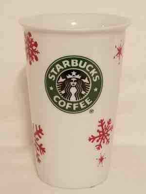 Starbucks Coffee Mug 2010 Holiday Christmas Tall Travel No Handle - Sold on eBay Dec, 4th 2019 for $20.97