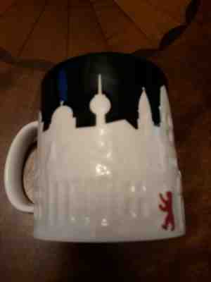 Starbucks Berlin City Mug Raised Relief 16 Ounce 2012 Black White Red Green - Sold on eBay Dec, 4th 2019 for $20.50