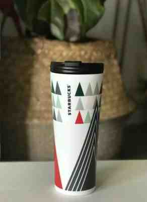 New Starbucks 2017 Holiday Tree Travel Mug Cup Tumbler Stainless Steel Rare - Sold on eBay Dec, 4th 2019 for $16.95