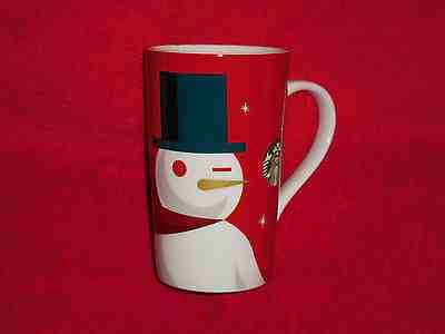 (2) Two New W/TAGS 2012 Starbucks Holiday Christmas Winking Snowman Mugs 16 oz - Sold on eBay Dec, 4th 2019 for $35.99