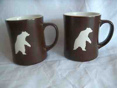 2 STARBUCKS COFFEE 2010 ORGANIC YUKON BLEND 16 OZ BEAR EMBOSSED CERAMIC MUGS - Sold on eBay Dec, 3rd 2019 for $27.00