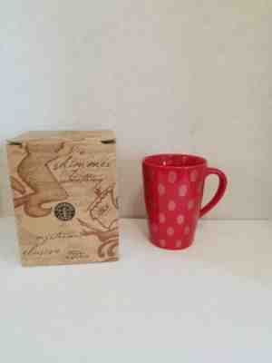 Starbucks Coffee Mug 2005 12oz Red With Metallic Red Oval Dots New in Box  - Sold on eBay Dec, 3rd 2019 for $17.99