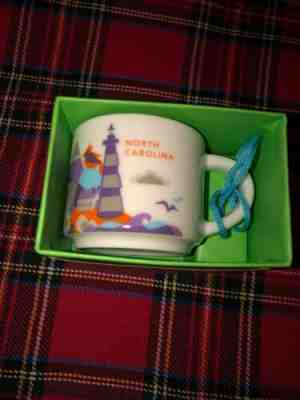 Starbucks You Are Here Collection North Carolina Christmas Ornament Mini Mug 2oz - Sold on eBay Dec, 6th 2019 for $22.00