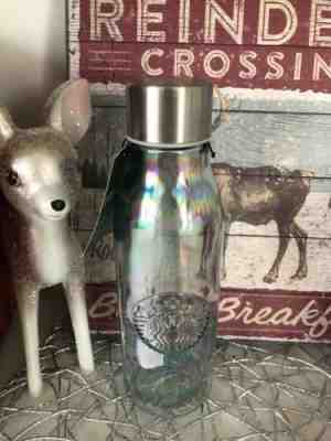 NEW Starbucks Recycled Glass Water Bottle Rainbow Iridescent Holiday 2019 - Sold on eBay Dec, 6th 2019 for $20.16