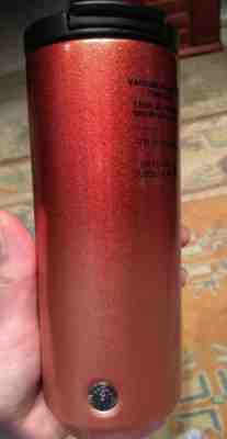 Starbucks 12 Oz Ombre Red Sparkle  Vaccum Insulated Tumbler - Sold on eBay Dec, 6th 2019 for $17.99