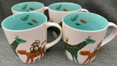 Starbucks Animals Zoo Coffee Mug Cup Child Kids 2008 Bone China 8oz — 4 Cups - Sold on eBay Dec, 6th 2019 for $28.95