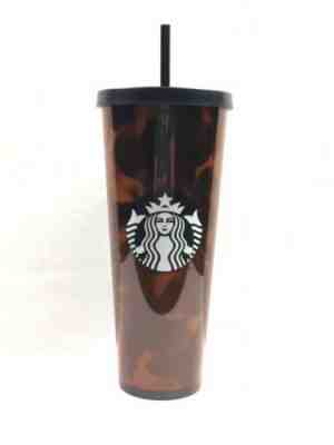 NWT Limited Edition Starbucks Mocha Swirl Tortoise Shell Brown Tumbler 24oz - Sold on eBay Dec, 6th 2019 for $49.99