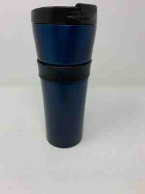 Starbucks Metallic Blue Rubber Grip Vacuum Insulated Tumbler Flip Lid 16oz New - Sold on eBay Dec, 6th 2019 for $29.99